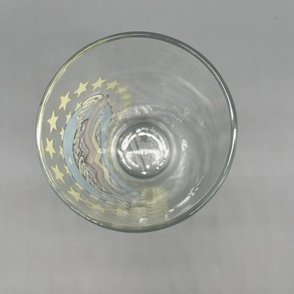 Wonder‎ Women 16oz Glass Cup 1980's Logo Classic Comic Star Burst NWT